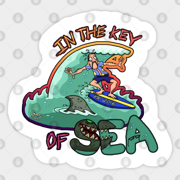 FR Band 2016 - "In The Key of Sea" Sticker by Gumbandman